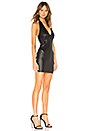 view 2 of 3 Stretch Leather Halter Dress in Black