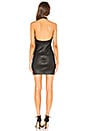 view 3 of 3 Stretch Leather Halter Dress in Black