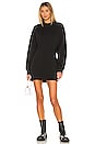 view 1 of 3 Sculpted Long Sleeve Crewneck Mini Dress in Black