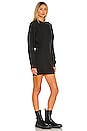 view 2 of 3 Sculpted Long Sleeve Crewneck Mini Dress in Black