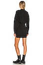 view 3 of 3 Sculpted Long Sleeve Crewneck Mini Dress in Black