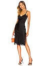 view 1 of 3 Fitted Midi Slip Dresss in Black