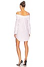 view 3 of 3 Off The Shoulder Shirt Dress in Bright White