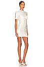 view 2 of 3 Mock Neck Ruched Bodycon Dress in Vintage White