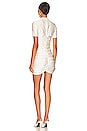 view 3 of 3 Mock Neck Ruched Bodycon Dress in Vintage White