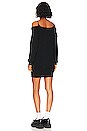 view 3 of 3 V Neck Sweater Dress with Satin Cami in Black