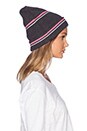 view 2 of 4 Stripe Beanie in Charcoal