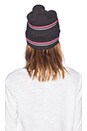 view 3 of 4 Stripe Beanie in Charcoal
