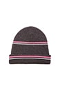 view 4 of 4 Stripe Beanie in Charcoal