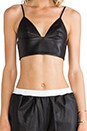 view 5 of 5 BRASSIÈRE EN CUIR in Black