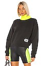 view 1 of 4 COL ROULÉ in Black & Neon Yellow