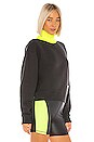 view 3 of 4 COL ROULÉ in Black & Neon Yellow