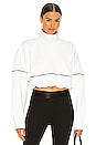 view 1 of 4 Cropped Bubble Hem Pullover in Bright White