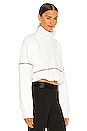 view 2 of 4 Cropped Bubble Hem Pullover in Bright White