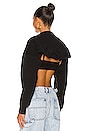 view 3 of 4 Cropped Crewneck Shrug in Black