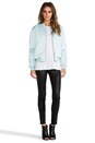 view 2 of 6 Satin Bomber Jacket in Celadon