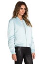 view 4 of 6 Satin Bomber Jacket in Celadon