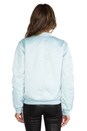 view 5 of 6 Satin Bomber Jacket in Celadon