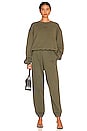 view 4 of 4 PANTALON SWEAT STRUCTURED in Army Green