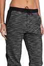 view 5 of 7 French Terry Track Pants With Matte Nylon Detail in Black & White