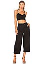 view 4 of 4 Belted Crop Waist Pant in Black