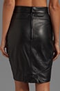 view 6 of 6 Lightweight Leather Back Flutter Skirt in Black