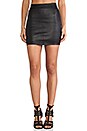 view 1 of 3 Stretch Leather High Waisted Skirt in Black