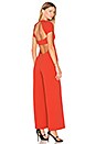 view 1 of 4 Crepe Open Back Jumpsuit in Cherry