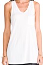 view 4 of 4 Classic Tank with Pocket in White