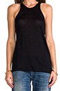 view 4 of 4 Linen Silk Jersey Tank in Black