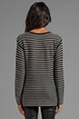 view 2 of 4 Stripe Knit Long Sleeve Top in Black/White in Black & White
