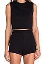 view 5 of 5 Neoprene Cropped Top in Black