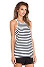 view 2 of 4 Stripe Linen Cotton Tank in Ink & Ivory