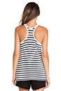 view 3 of 4 Stripe Linen Cotton Tank in Ink & Ivory