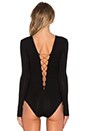 view 4 of 4 Lace Up Bodysuit in Black