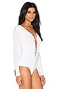 view 3 of 4 Lace Up Bodysuit in White