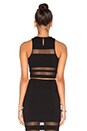 view 3 of 4 Mesh Stripe Cropped Tank in Black