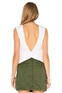 view 4 of 4 Open Back Twist Tank Top in White