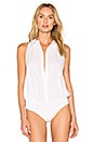 view 2 of 5 Sleeveless Bodysuit in White