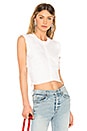 view 1 of 4 High Twist Crop Top in White