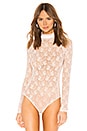view 2 of 5 Stretch Lace Bodysuit in Shell
