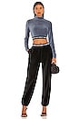 view 4 of 4 Corduroy Cropped Top in Winter Blue
