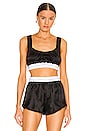view 1 of 4 Logo Ruched Bra Top in Black