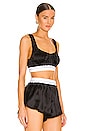 view 2 of 4 Logo Ruched Bra Top in Black