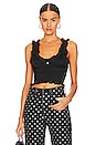 view 1 of 5 Smocked Ruffle Cami Top in Black