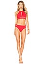 view 4 of 4 Fish Line Detail Bikini Top in Vermillion