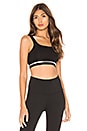 view 1 of 4 X VITA LA Space Metallic Sports Bra in Black & Silver Metallic