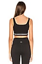 view 3 of 4 X VITA LA Space Metallic Sports Bra in Black & Silver Metallic