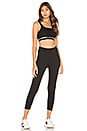 view 4 of 4 X VITA LA Space Metallic Sports Bra in Black & Silver Metallic