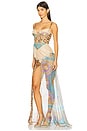 view 4 of 5 Dolce Maxi Dress in Turquoise Baroque